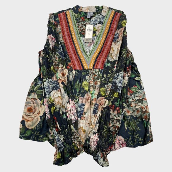 Anthropologie BL-NK Stephanie Long Sleeve Floral Top Blouse Women's Size XS - Picture 7 of 14